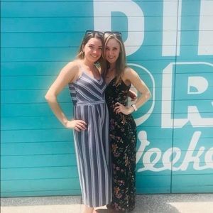 American Eagle Floral Full-Length Romper